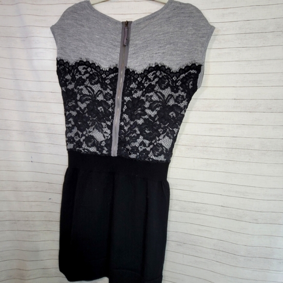 LOFT MERINO WOOL BLEND LACE DETAIL SWEATER DRESS, SZ XS - Picture 9 of 9